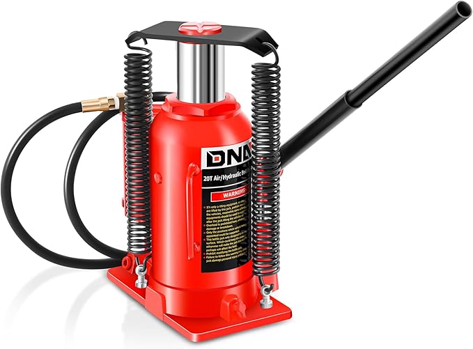 ‎DNA Motoring Air Hydraulic Bottle Jack - 20 Ton (40,000 lbs) Capacity, Manual Handle and Air Pump for Car Pickup Truck RV Auto Repair,TOOLS-00323