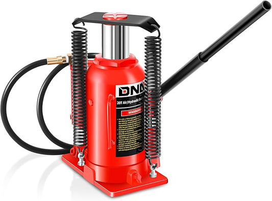 ‎DNA Motoring Air Hydraulic Bottle Jack - 20 Ton (40,000 lbs) Capacity, Manual Handle and Air Pump for Car Pickup Truck RV Auto Repair,TOOLS-00323