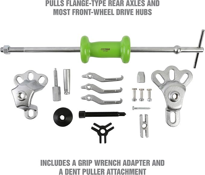 OEMTOOLS 37191 9 Way Slide Hammer Puller, Axle Puller Slide Hammer, Slide Hammer Hub Puller, Use with 5/8 Inch x 18 Thread Slide Hammer Attachments