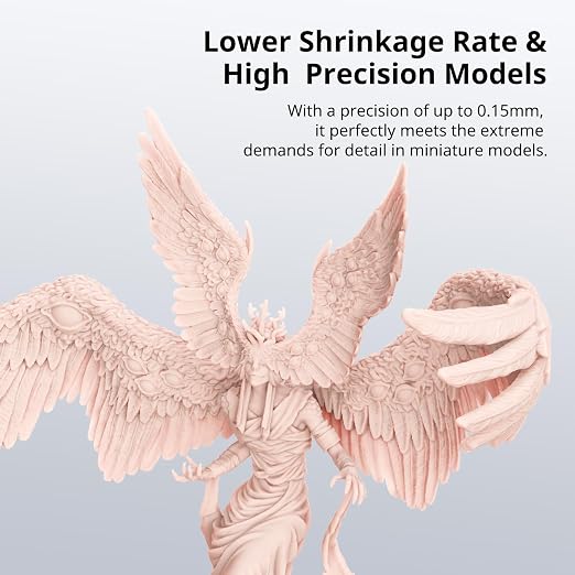ANYCUBIC Water Washable 3D Printer Resin 2.0, 405nm High Precision 3D Resin, Low Shrinkage Photopolymer Resin for 4K/8K/12K Capable LCD DLP Resin 3D Printer (Cherry Blossom Pink, 1000g)