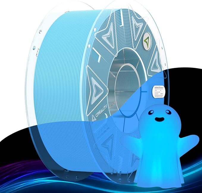 Official Creality Hyper PLA 3D Printer Filament, Glow in The Dark Filament, Luminous PLA 1.75mm, Best with UV Lamps, RFID Filament Fit Most FDM 3D Printers, 1KG Spool (2.2 lbs)