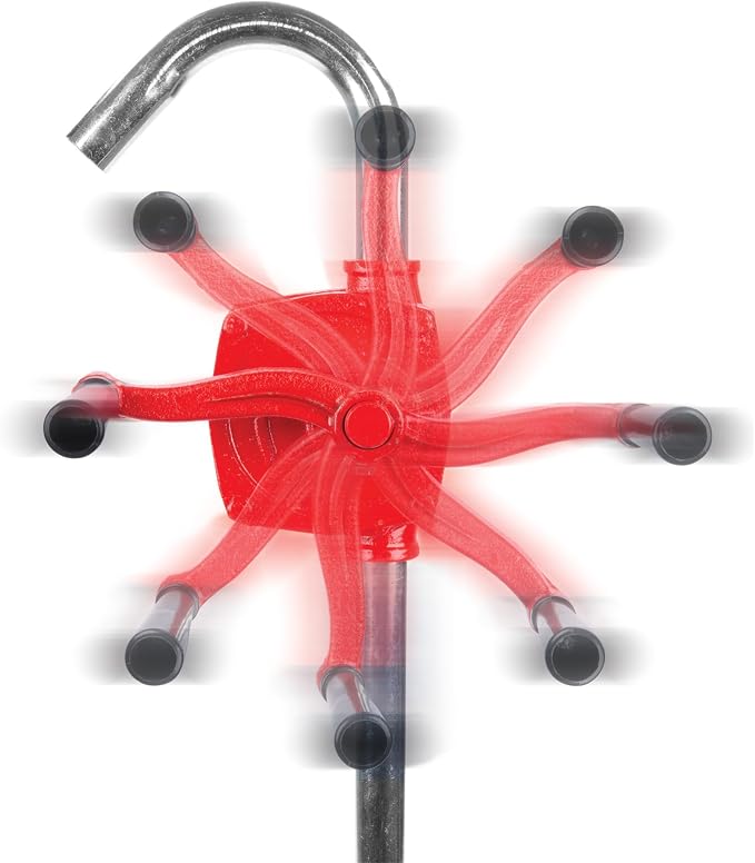 Performance Tool W54270 Rotary Barrel Pump, Pumps Light to Medium Viscosity Oils, 3 Piece Suction Pipe, 30-55 Gallon Barrels, Bung Adapter