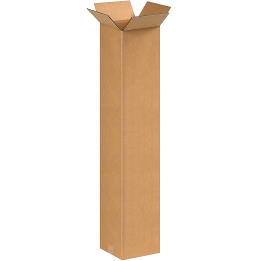 BOX USA 8x8x42 Tall Corrugated Boxes, Tall, 8L x 8W x 42H, Pack of 20 | Shipping, Packaging, Moving, Storage Box for Home or Business, Strong Wholesale Bulk Boxes