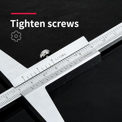 0-300mm Depth Gauge Vernier Caliper，Precision Measurement Tool，High-Strength CarbonSteel，DRINYOUNG（0-300/128in Depth Caliper with Hook）
