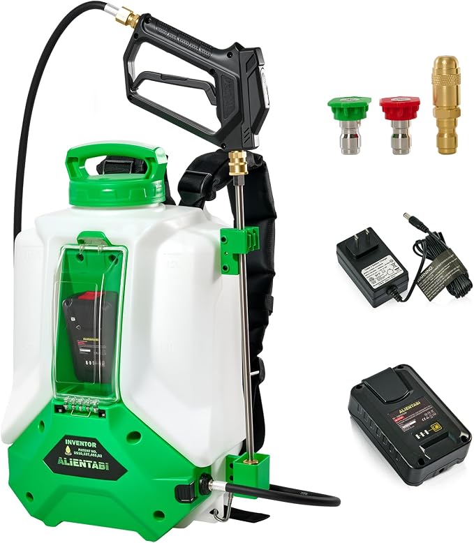 Inventor Flex6 Upgraded, 4 Gallon Battery Powered Backpack Sprayer with 6-Gear Lightweight Sprayer for Lawn, Garden, Patio, Plant Watering