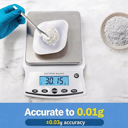 Lab Analytical Balance Scale 5000g x 0.01g High Precision Laboratory Analytical Scale – Lab Jewelry Scientific Use