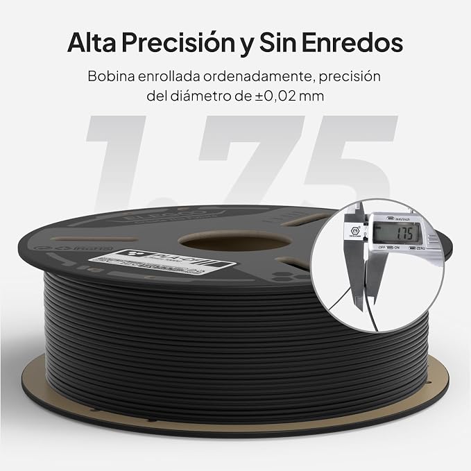 ELEGOO Carbon Fiber PLA Filament 1.75mm Brown 1KG, PLA-CF Strong 3D Printer Filament High Dimensional Accuracy, 1kg(2.2lbs) Cardboard Spool for Most FDM 3D Printers