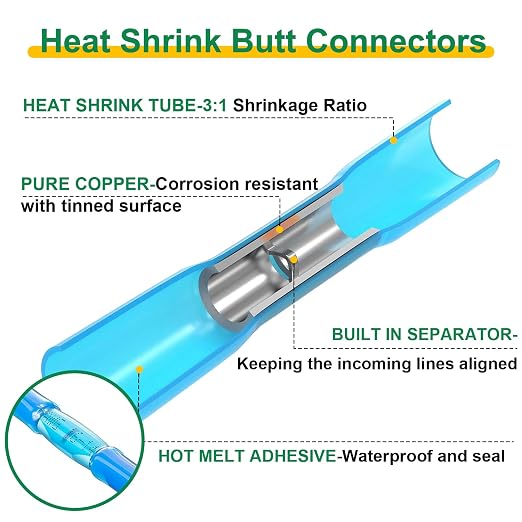 2066PCS Ultimate All-in-One Heat Shrink Solder Seal Wire Connectors Kit: Waterproof Solder Stick Butt Connectors, Heat Gun & Wire Stripper for Automotive, Marine & Electrical Projects Automotive