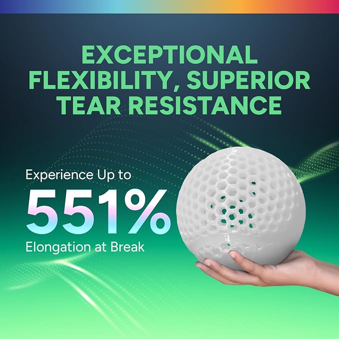 OVERTURE TPU 95A Flexible 3D Printer Filament 1.75mm | High Elasticity & Durability Filament,1kg Spool(2.2lbs),Fit Most FDM Printer(1KG TPU White)