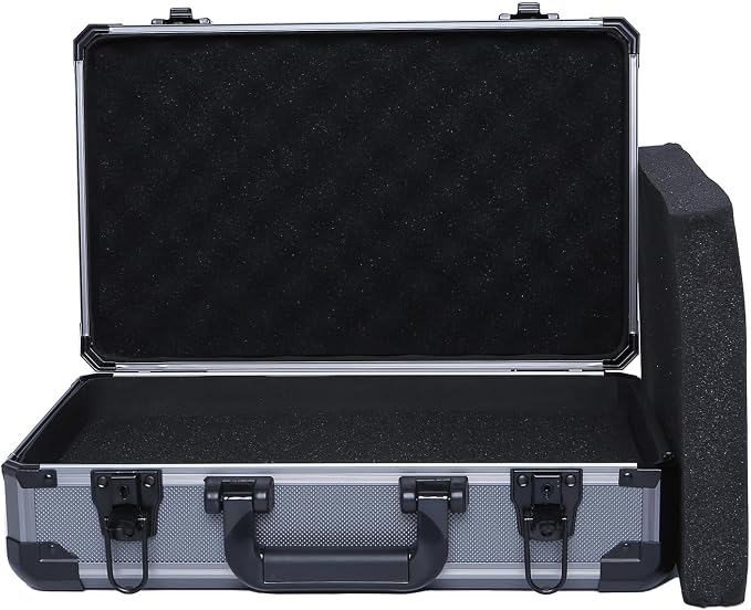 16in Reinforced Aluminum Hard Case with DIY Customizable Foam Inserts (15.9 x 9.7 x 4.8in Interior)