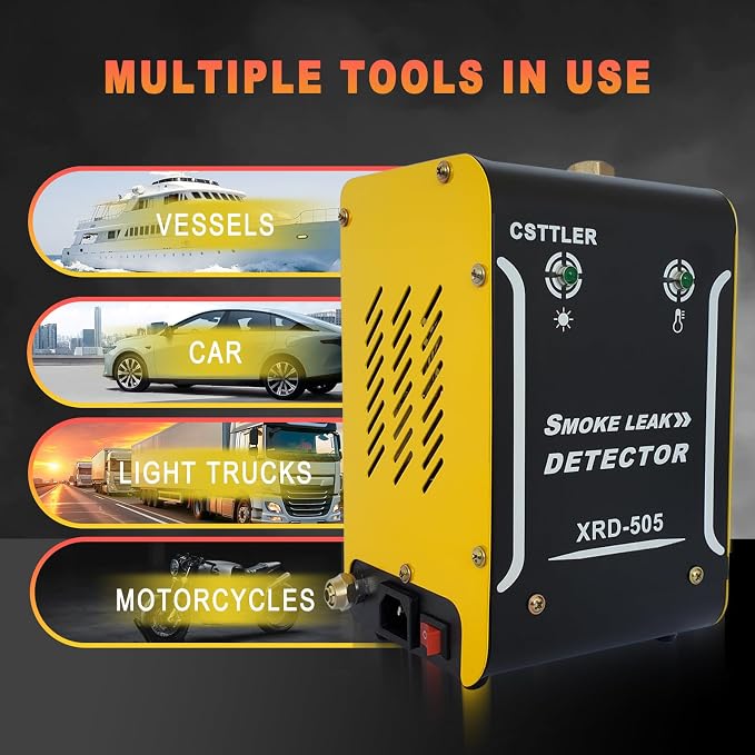 Smoke Machine Automotive with Built-in Air Pump， Automotive Smoke Machine- 12V DC,Smoke Tester Automotive for Cars, Motorcycles, Trucks, Boats, ATVs