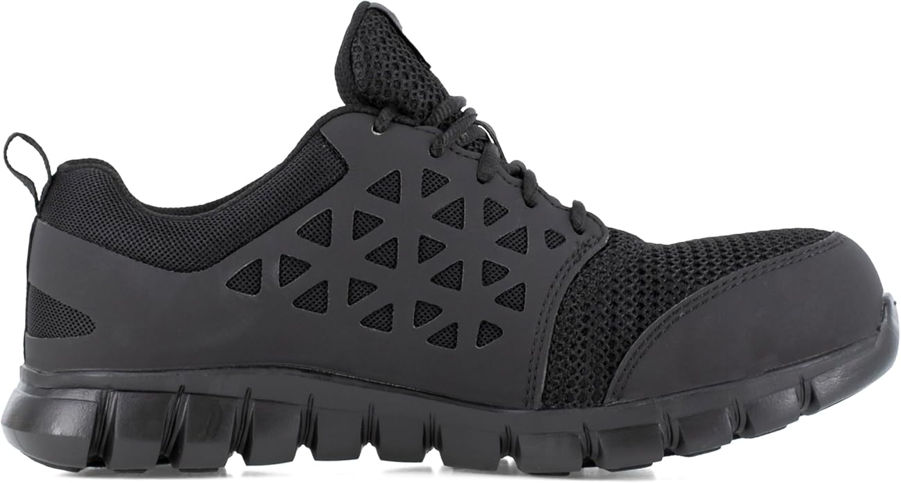 Reebok Mens Rb409 Sublite Cushion Work Safety Athletic Composite Toe Shoe Black