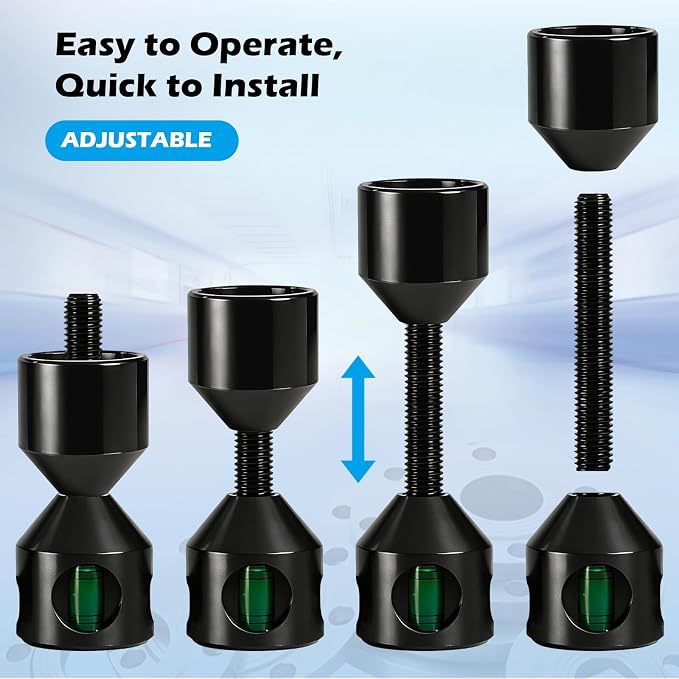 Threaded Pipe Flange Aligner and Leveler Tool – 2-Pack with Built-in Horizontal & Vertical Bubble Levels, Fits Exhaust, Pump & Pipe Flanges 1/2" to 1-7/16"