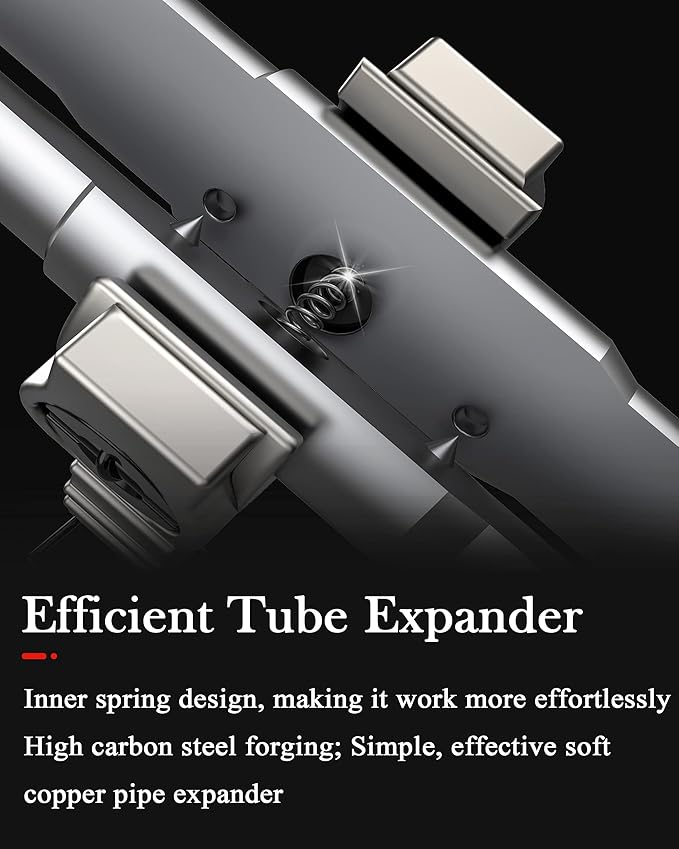 Wisscool Swaging Tool Pipe Tube Expander Hand Expanding Tool Refrigeration Tube Expander for Copper 1/4in-7/8in