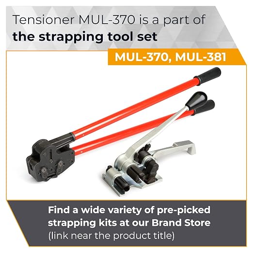 Teknika MUL-370 Heavy Duty Tensioner for Wide PET Strapping, Up to 1-1/4" Strap Width