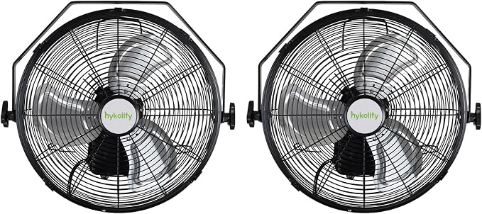 hykolity 5400 CFM 20 in. Outdoor Wall Mount Fan, 3-Speed Industrial Grade High Velocity Outdoor Fans, Waterproof Wall Fan for Patio, Garage, Commercial, and Gazebo - UL Listed, 2 Pack
