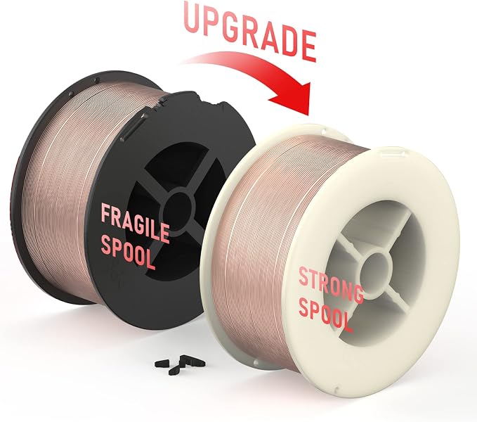 YESWELDER ER70S-6 MIG Wire, Solid Carbon Steel .035-Inch Diameter 2-Pound, High Feedability Strong ABS Plastic Spool Welding Wire
