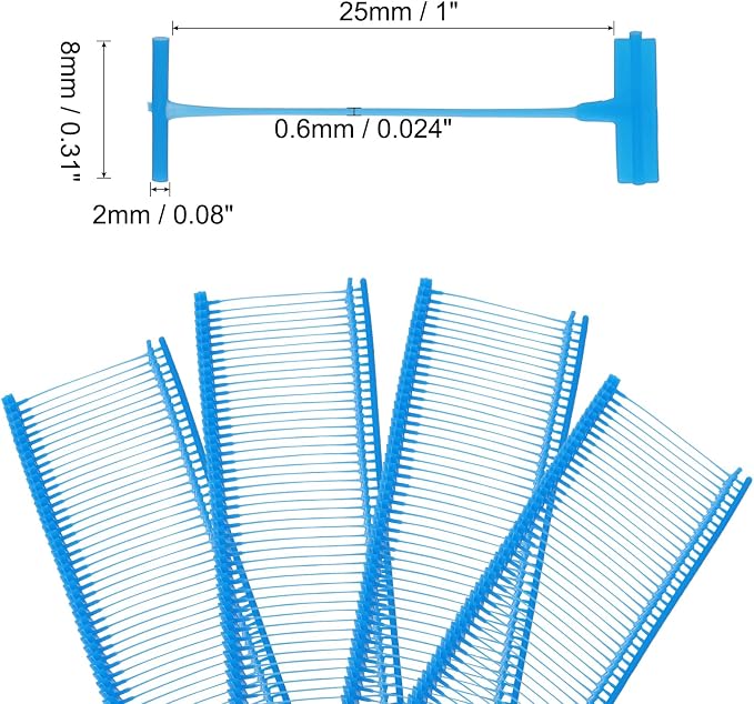 uxcell 25mm Tag Pins 1" Tagging Barbs Clothes Fasteners Tag Attachments for Clothes 5,000pcs, Sky Blue