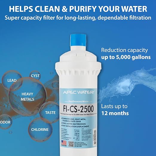 APEC Water Systems FI-CS-2500 Replacement Filter for CS-2500 Water Filtration System