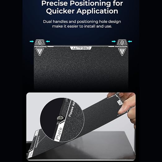 Creality K1C Texture PEI Build Plate Kit, 3D Printer Heat and Wear Resistance Textured PEI Spring Steel Plateform with Wipe Nozzle Design for K1C, K1 SE