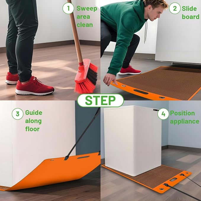 Oversized Large Appliance Slider with Pull Strap,Furniture Moving Slides for Floor Protection Premium Moving Mat for Tile Carpet and Hardwood Floor