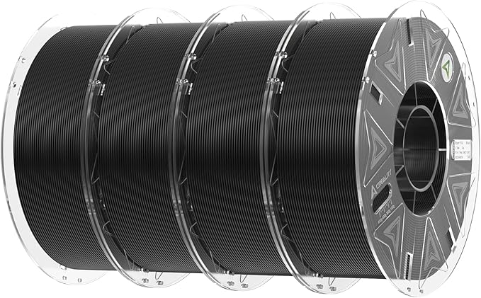 Creality Hyper PLA Filament 1.75mm Black 4KG, RFID 3D Printer Filament for High Speed 30-600mm/s, PLA Filament Support CFS, Fits for K2 Plus and Most 3D Printers 1kg(2.2lbs)/Spool