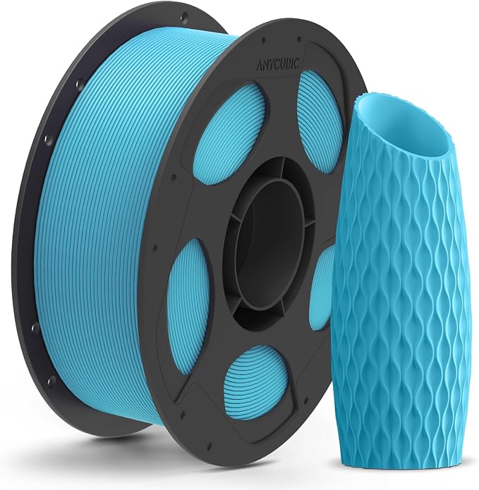 ANYCUBIC Matte PLA Filament 1.75mm, 3D Printing PLA Filament 1.75mm Dimensional Accuracy +/- 0.03mm, 1KG Reusable Spool (2.2 lbs), Sky Blue