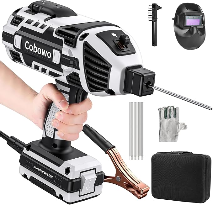 Portable Electric Welding Machine, Upgraded 110V ARC Welder, 20-120A, IGBT Inverter, 6 Variable Currents, Welding Tool for 3/32"-1/8" Rod. Perfect Gift for DIY, Repairs, Metal Fabrication, Automotive