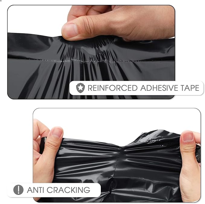 Metronic Poly Mailers 19x24 Inch 40000 Pcs, Large Shipping Bags for Clothing, Small Business, Strong Thick Mailing Bags with Self Adhesive, Waterproof and Tear-Proof Large Shipping Bags Bulk in Black