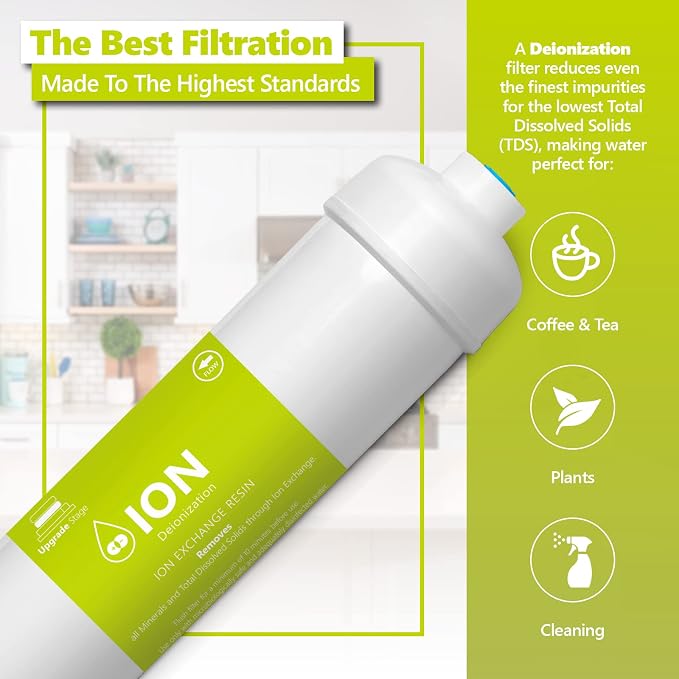 Express Water – 2 Pack Deionization Water Filter Replacement – DI Water Purifier – 10 inch – Under Sink and Reverse Osmosis System