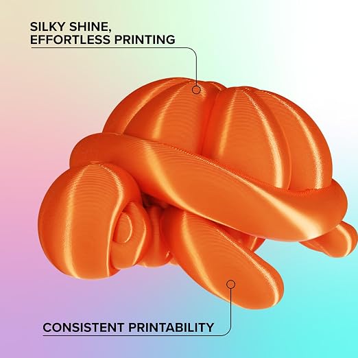 Polymaker Panchroma Silk PLA Filament 1.75mm for 3D Printing, 1kg, Orange | Neatly Wound, High-Gloss Finish PLA, Easy Print & Smooth Feeding, Compatible with Bambu Lab & Most 3D Printers