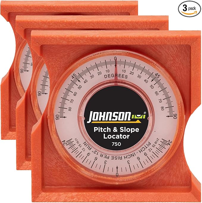 Johnson Level & Tool 750 Pitch & Slope Locator,Orange,1 Locator,(Pack of 3)