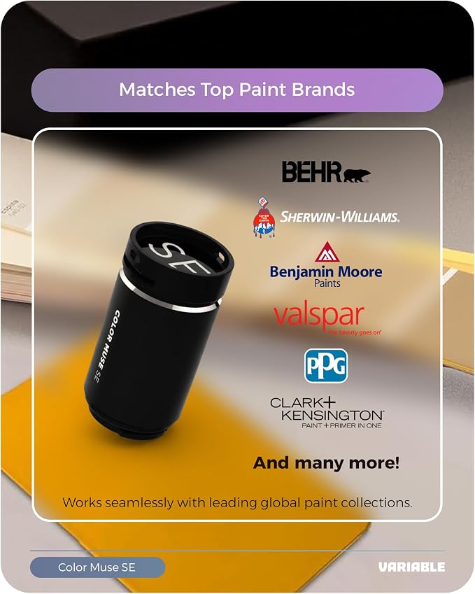 COLOR MUSE SE Colorimeter, Paint Color Matching Tool, Portable Digital Color Values, Reader, Sensor, Identify Closest Matching Paint and Scanner Device for Painters, Designers