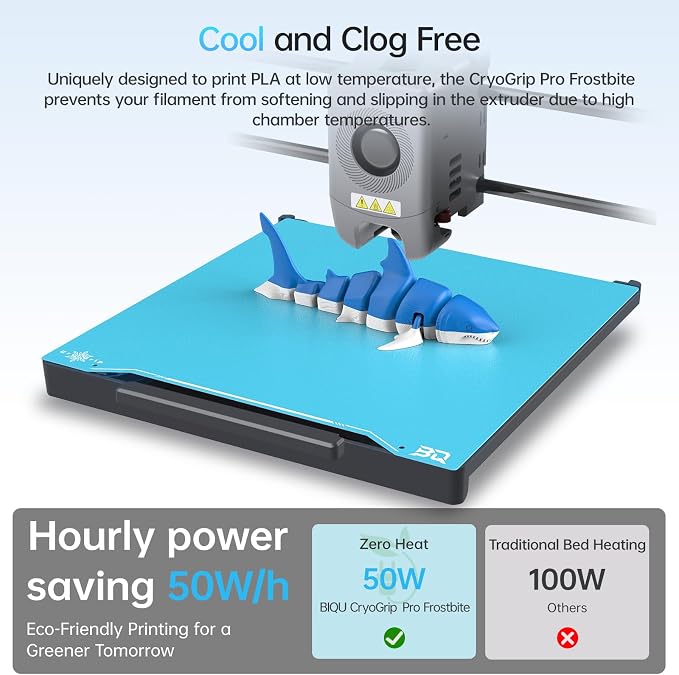 BIQU CryoGrip Pro Frostbite for Ender-3/V3/Pro/V2/V2 Neo/Ender-5/K1C/K1 235x235mm Cold Build Plate Room Temperature Print Double Sided Removable Surface Platform