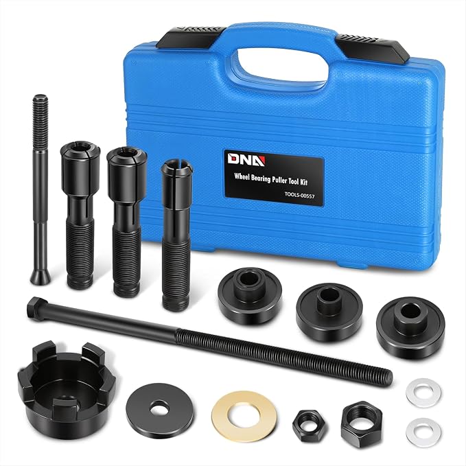 DNA Motoring Wheel Bearing Puller Tool Kit Compatible with 2000-2020 Most Harley Davidson Motorcycles, Wheel Bearing Removal and Installation Tool for 0.75" 1" 25mm Bearings, TOOLS-00557