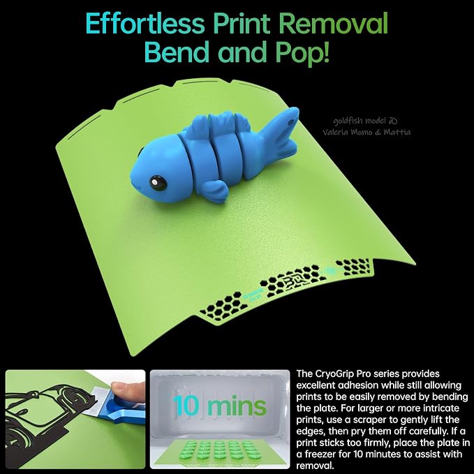 BIQU CryoGrip Pro Glacier Green Compatible with Snapmaker U1 3D Printer 276x304.5mm Panda Build Plate Double Sided Upgrade Plate Removable Surface Platform