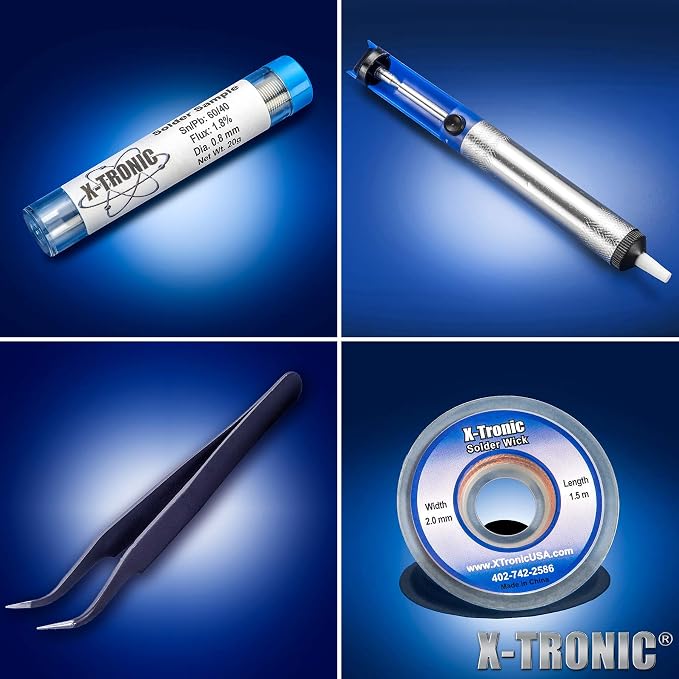X-Tronic 4040-PRO-X • Platinum Series • 700 Watt Hot Air Rework Soldering Iron Station • Brushless DC Vortex Blower Air System • C/F Conversion, 0-30 Min Sleep, Calibration & Auto Cool Down Features!