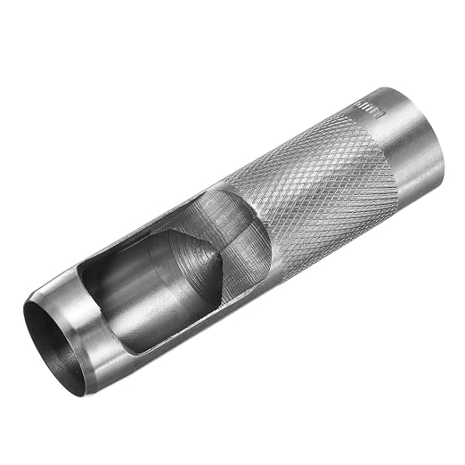 HARFINGTON Leather Round Hole Punch, 26mm Hollow Hole Puncher Cutter Carbon Steel Circle Hole Punching Cutting Tool for Belt/DIY Leather Craft