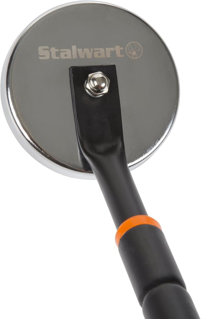 Telescoping Magnetic Pickup Tool - 40-Inch Magnet Stick with 50lb Capacity to Safely Retrieve Nails, Screws, and Metallic Objects by Stalwart (Orange)