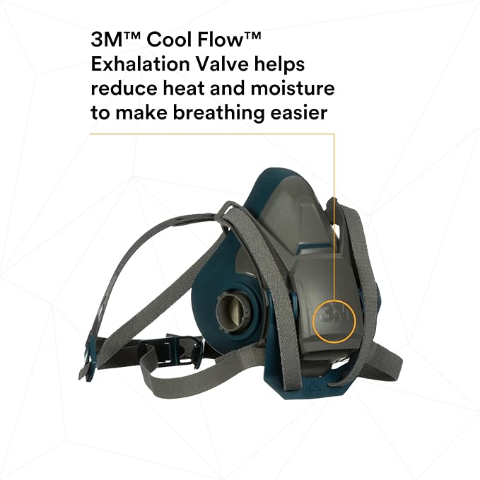 3M Rugged Comfort Quick Latch Half Facepiece Reusable Respirator