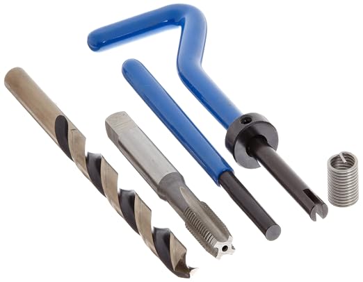 E-Z Lok SK30810 Helical Threaded Insert Kit, 304 Stainless Steel, 1/4"-28 Thread Size, 0.2500" Installed Length (Pack of 10)