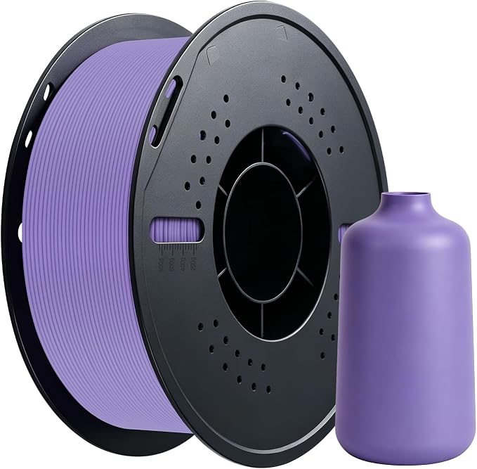 Kingroon Matte PLA Filament 1.75mm 3D Printer Filament Matte Filament 1kg Dimensional Accuracy +/- 0.02 mm (Matte Purple)