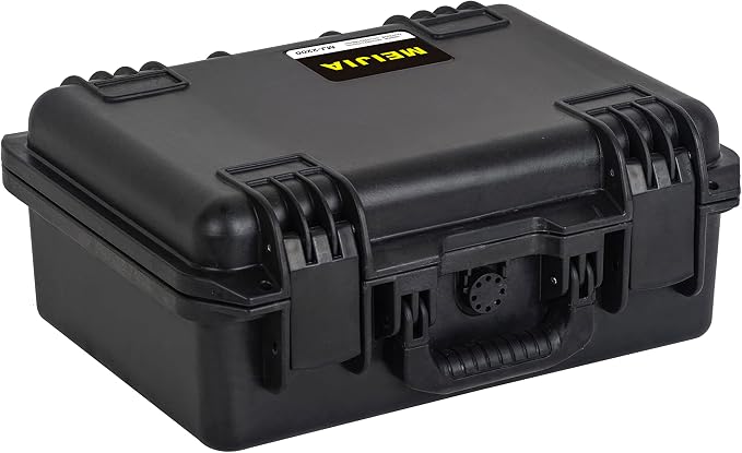 MEIJIA Premium Waterproof Hard Camera Case,Hard Case with customizable fit foam,Full Protection with Light&Convenient Design,Elegant Black (16.19"x12.69"x6.62")