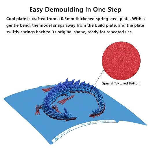 X1C, P1P, P1S Dual Side Low Temperature Cold Printing Build Plate, 3D Printer Double Sided Textrued Platform with Identification Code for Bambu Lab P1/X1 Series, A1 257x257mm