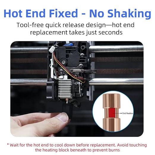 2PK 0.4MM Ceramic Hotend for Anycubic Kobra S1 Combo Hotend Kit Upgraded Thermistor Print Head Block Heating Cartridge with Extra 3 Hardened Steel Nozzle for Anycubic Kobra S1