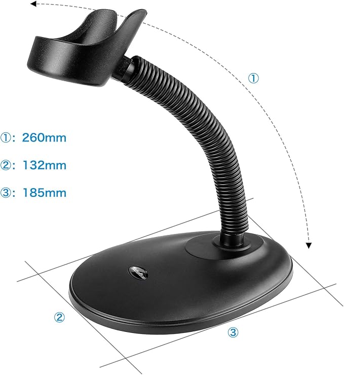 Wireless 1D 2D Barcode Scanner with Stand, NetumScan Portable Automatic QR Code Scanner Supports Screen Scan Handheld CMOS Image Bar Code Reader with USB Receiver for Warehouse POS and Computer
