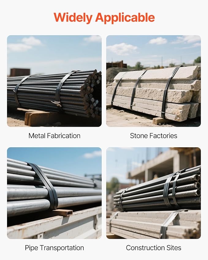 VEVOR Steel Strapping Coil, 3/4 in x 0.02 in x 300 ft, Metal Strapping Banding Roll Withstands Harsh Environment, 1710 lbs Break Strength, Heavy Duty Banding Pallet Strap Coil for Pallet Packing