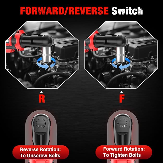 20V 3/8" Cordless Electric Ratchet Wrench Set, 88 Ft-lbs(120N.m), 500 RPM | 2PCS 2000mAh Batteries, Variable Speed, LED Light, 5 Sockets, 1/2" Adapter, 3" Extension Bar