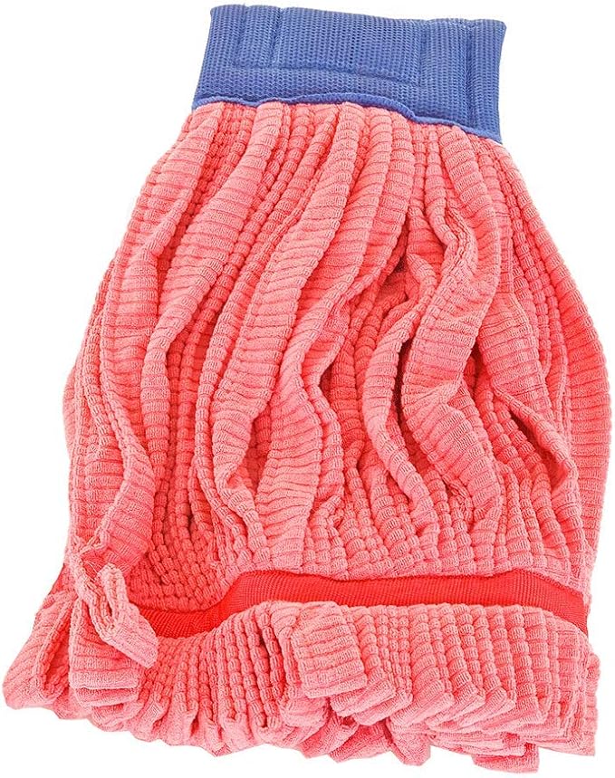 Arkwright Microfiber Tube Mop Head Replacement - Heavy Duty, Lint Free, Super Absorbent & Bleach-Safe, Janitorial Essential for Commercial & Industrial Floor Cleaning, 21 oz, Red