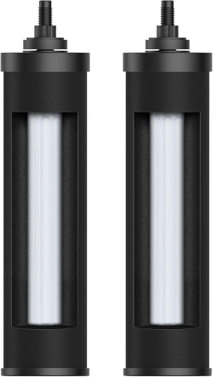 [Ultrafiltration] AQUA CREST WF90C Water Filter, Replacement for Berkey®, Purewell® ProOne® BB9-2® Black Carbon Filters and Waterdrop Gravity Water Filter System, 2 Pack